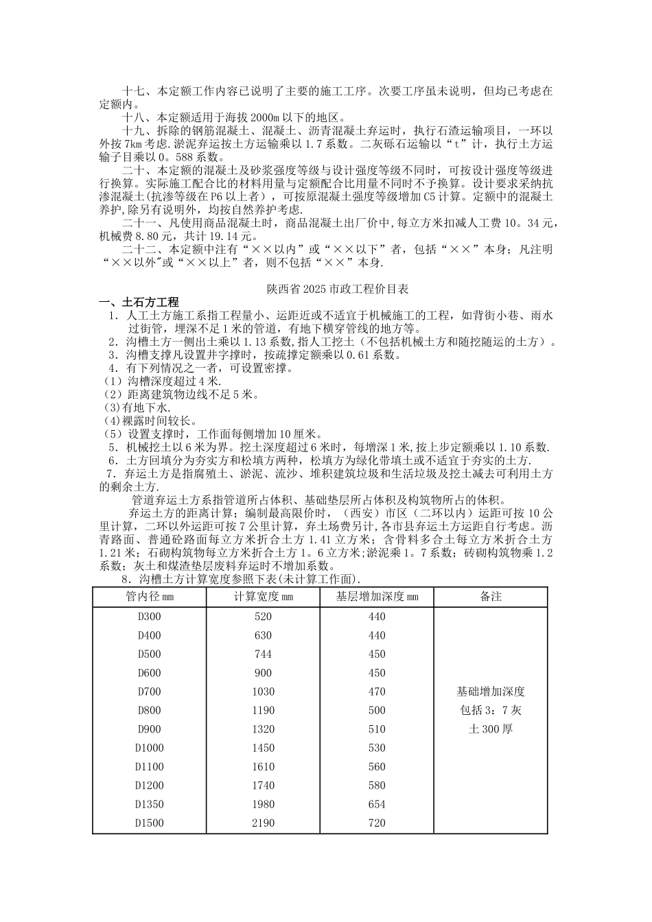 2025年陕西省市政工程消耗定额_第2页
