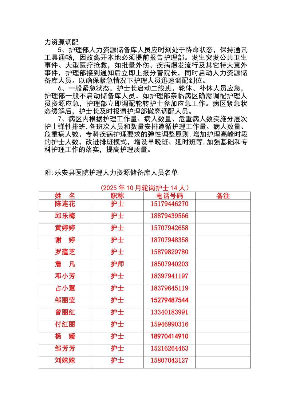 2025护理人力资源调配方案及实施措施_第2页