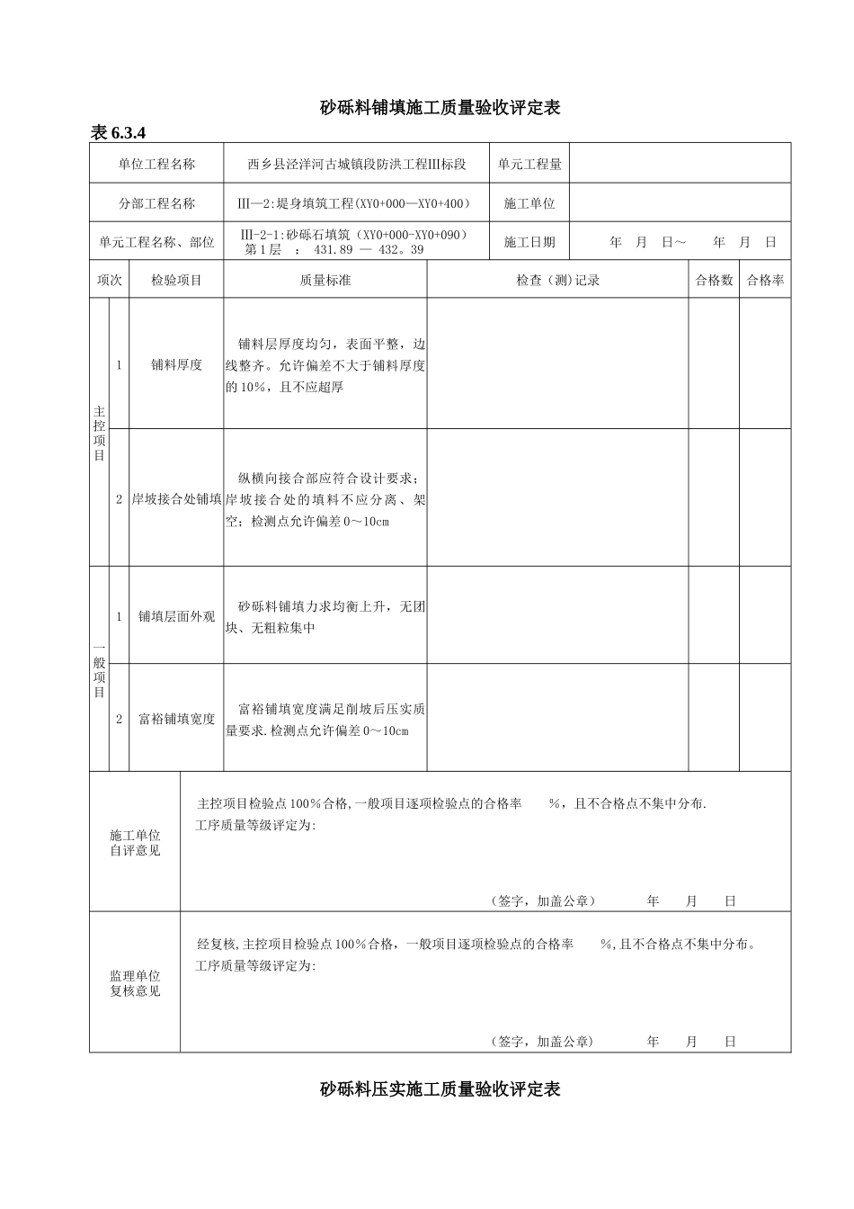 2025新规-堤防-砂砾料填筑评定表-1_第2页