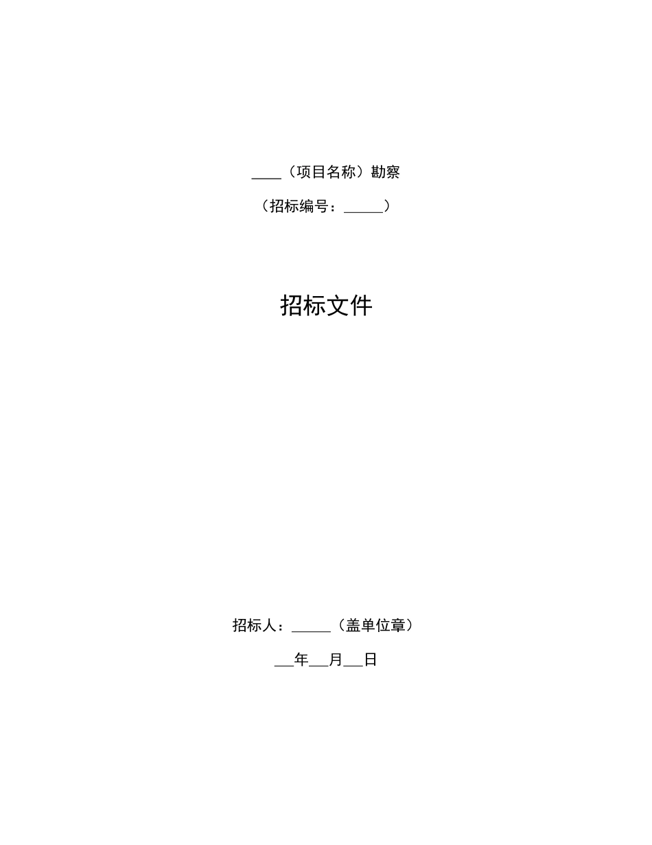 2025版标准勘察招标文件出版_第3页