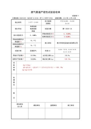 20强度、气密性试验