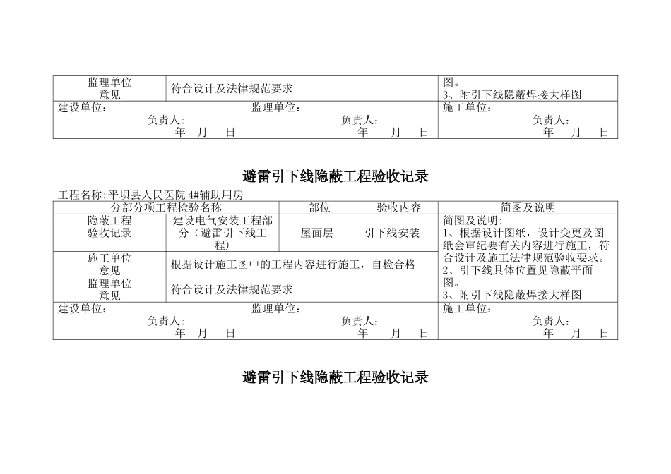 3#楼避雷引下线隐蔽工程验收记录_第2页