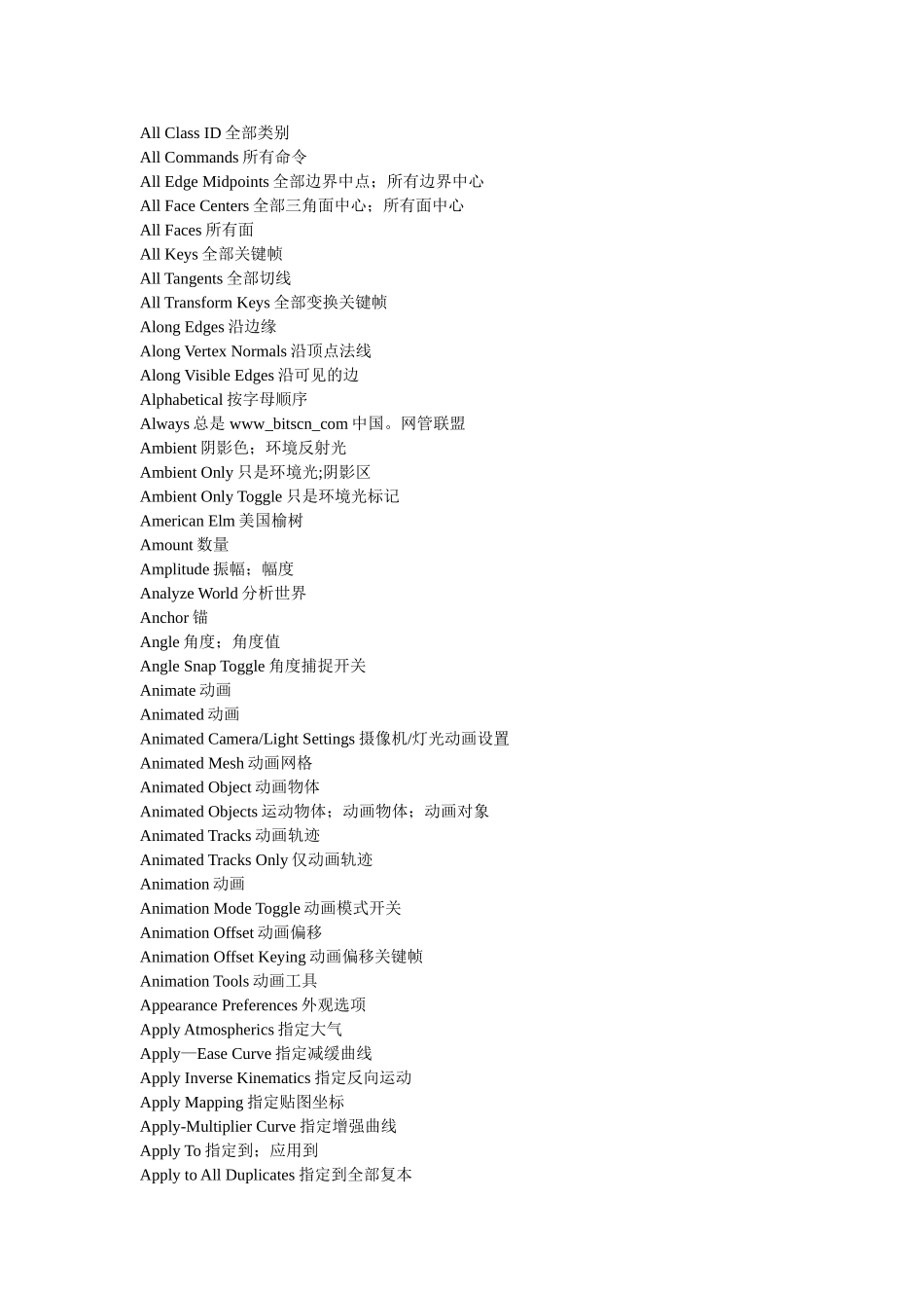 3d-MAX-菜单中英文对照表_第2页