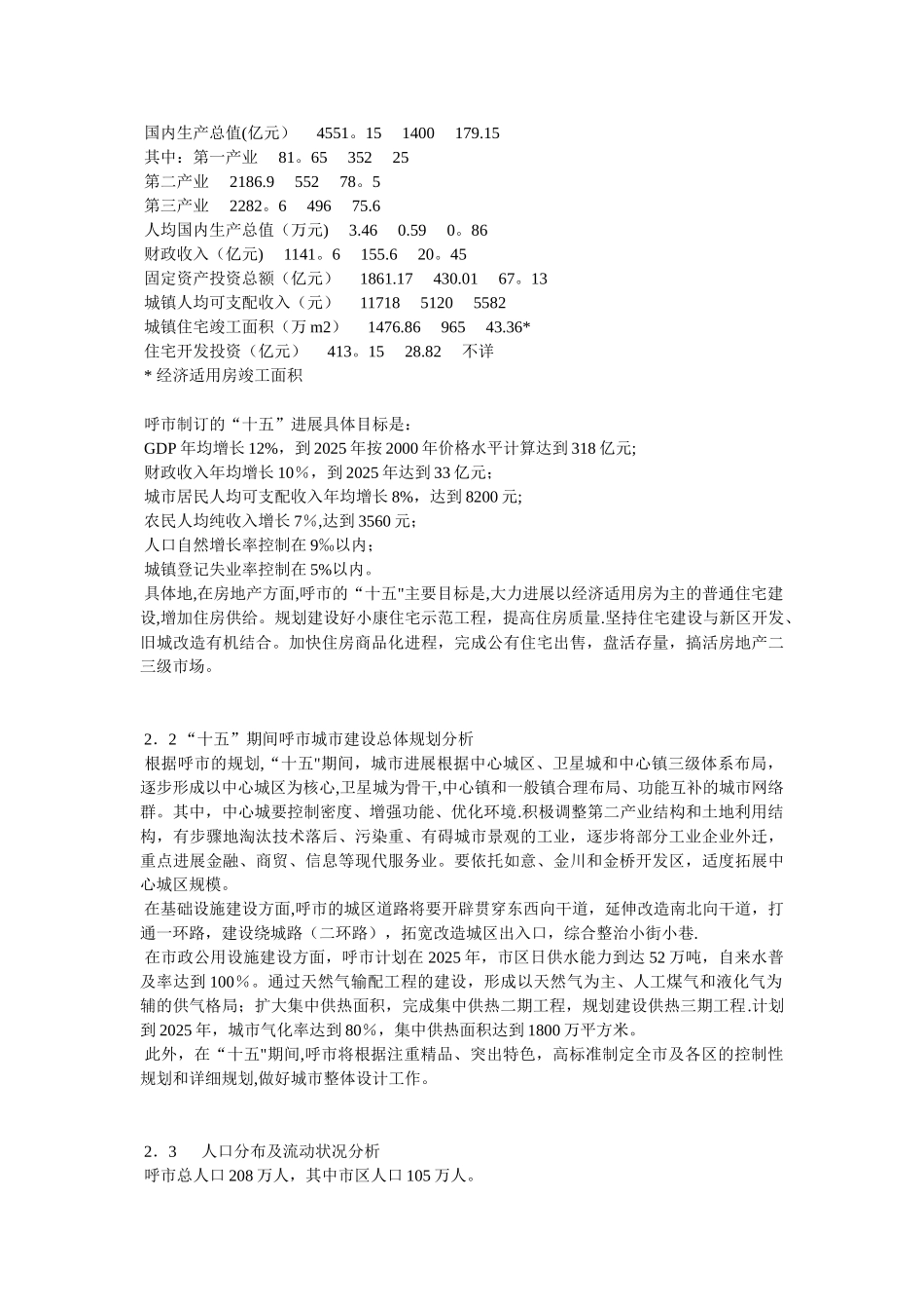 42.呼市某项目可行性研究报告_第3页