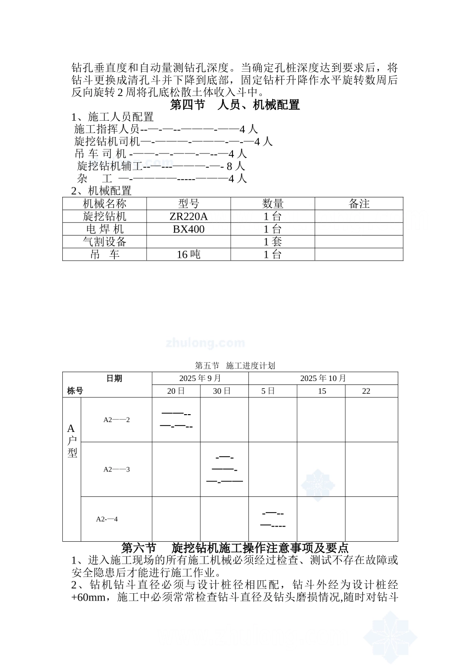 4旋挖钻机钻孔施工方案-secret_第3页