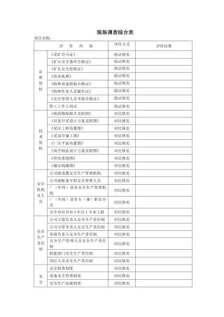 4现状调查综合表