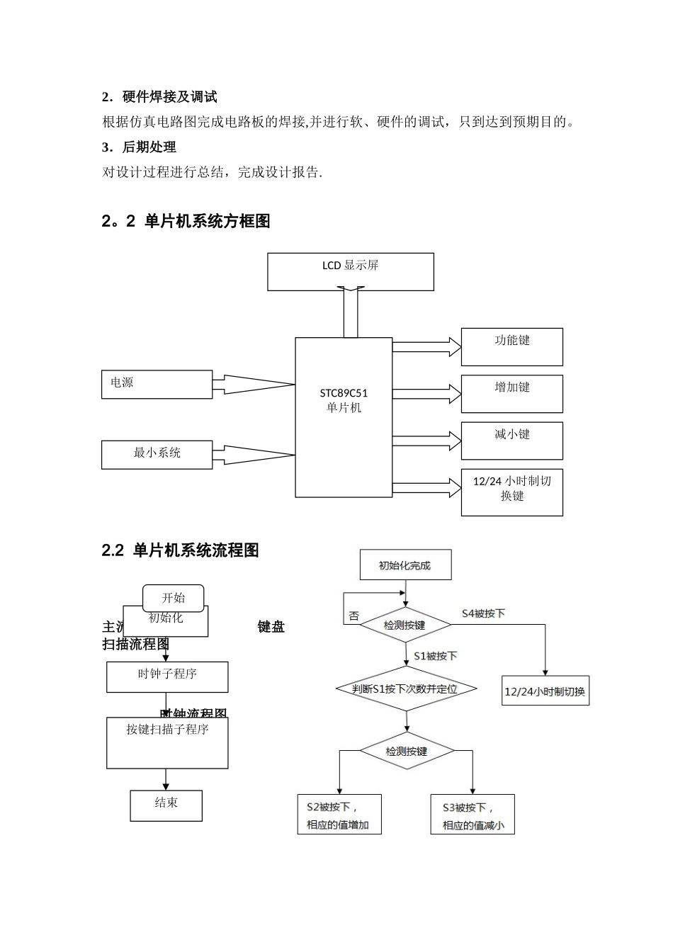 51单片机电子时钟课程设计报告_第3页