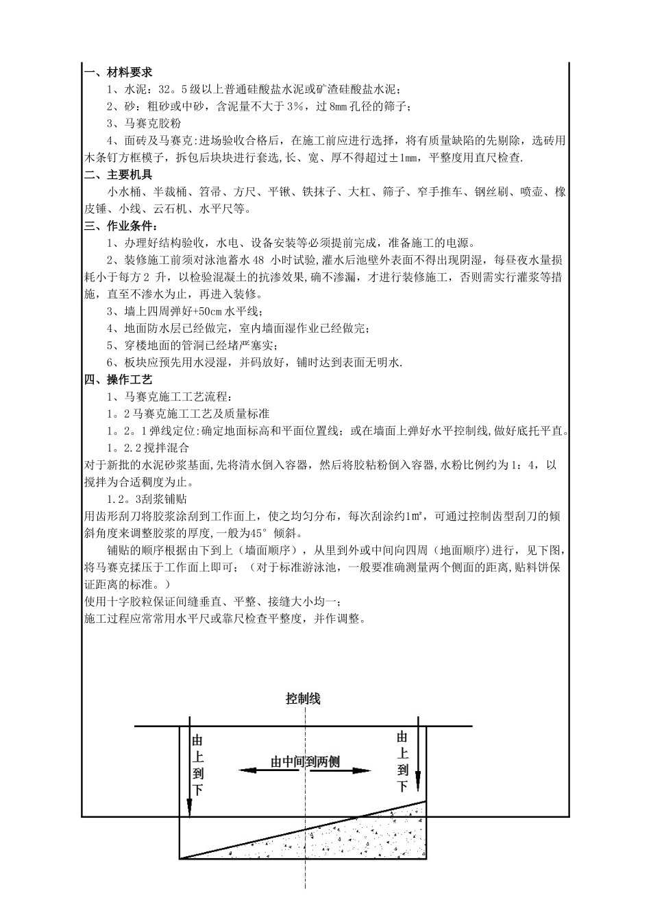 58-游泳池装修工程技术交底_第1页