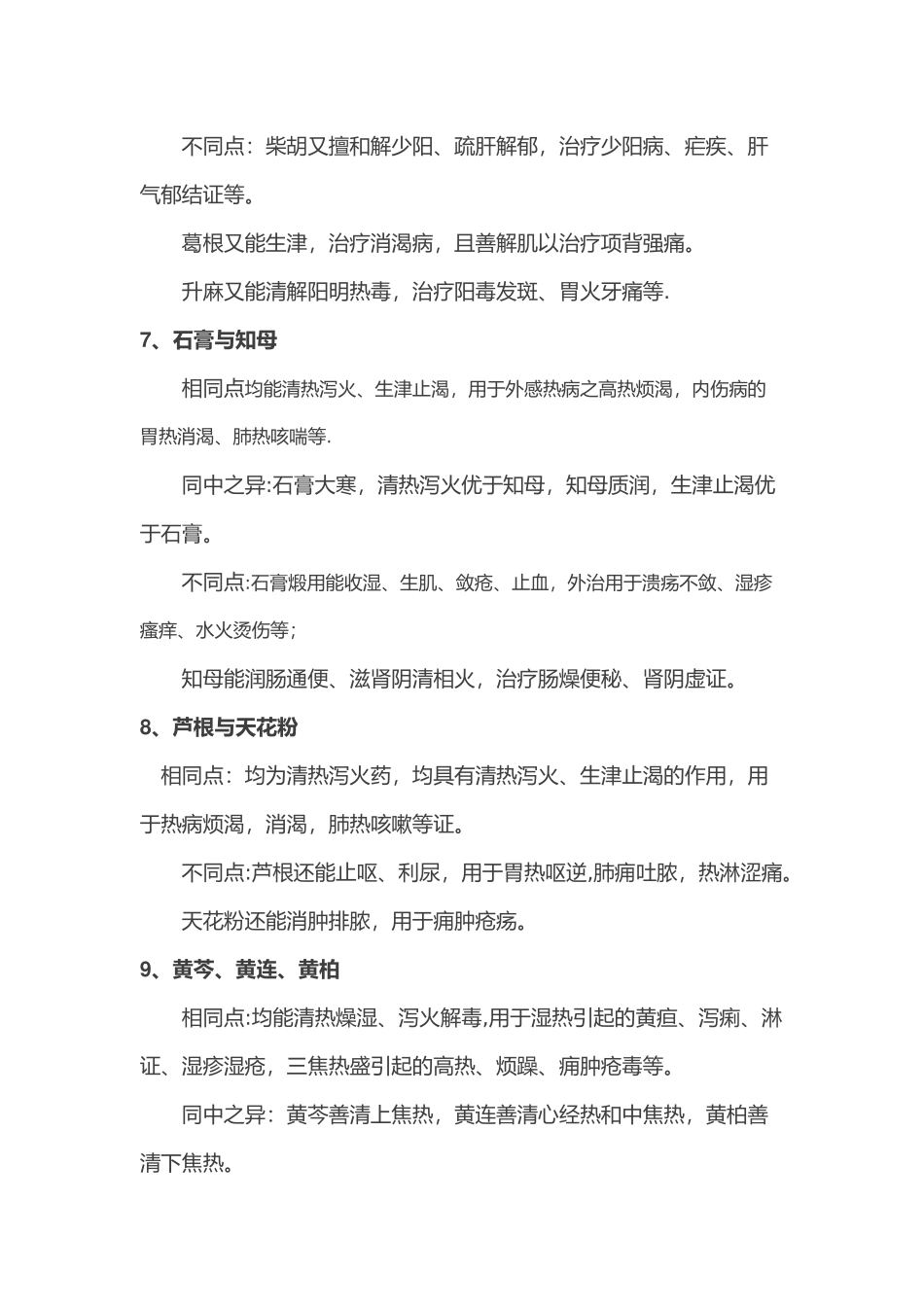 60种同类易混中药的比较_第3页