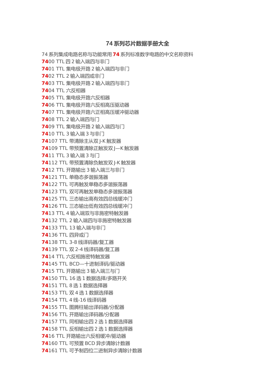74系列芯片数据手册大全_第1页