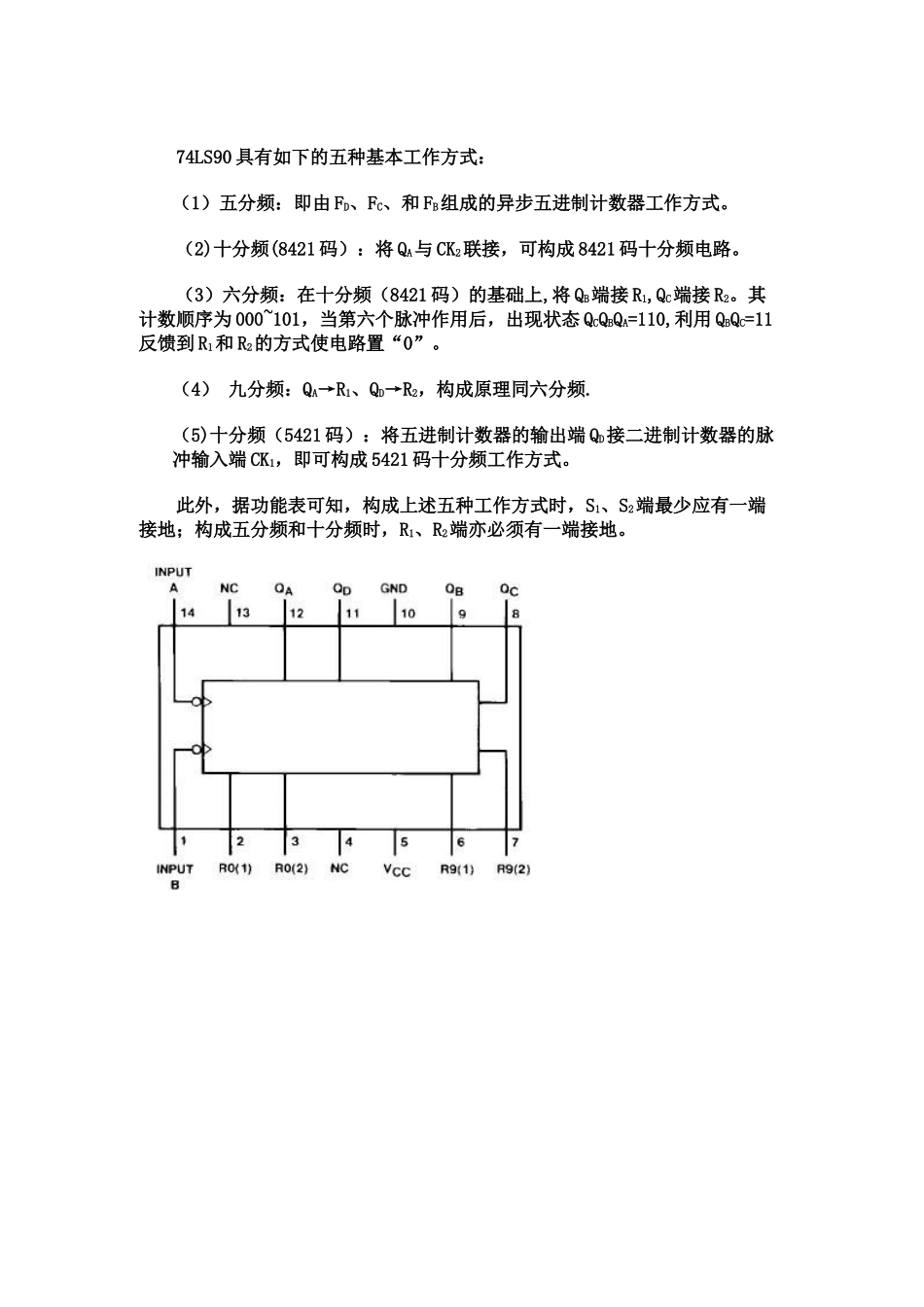 74LS90引脚图及引脚功能_第2页