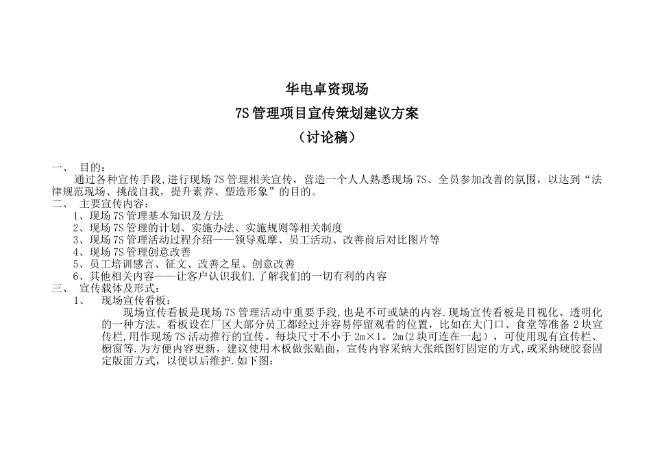 7S管理宣传策划建议方案_第1页
