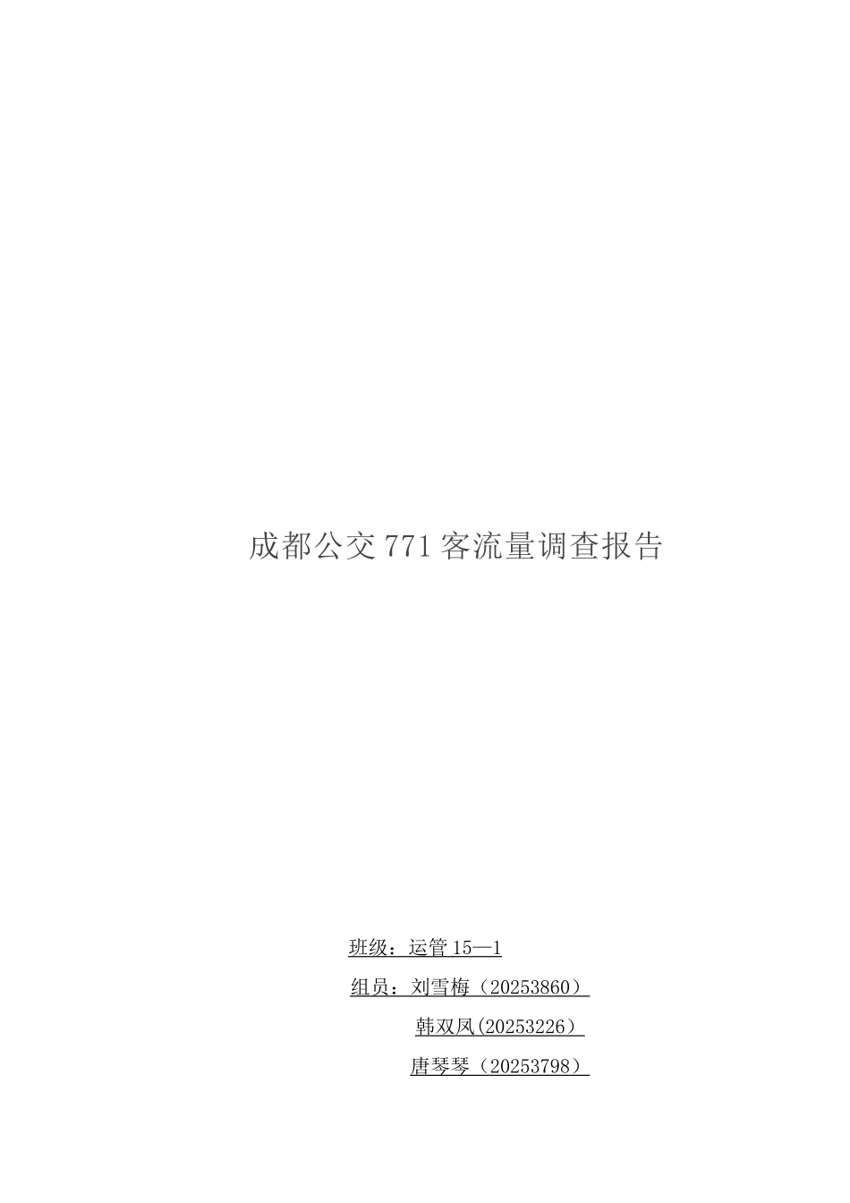 771公交站点客流量调查报告_第1页