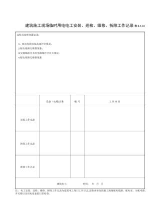 8.5.10电工巡查记录表