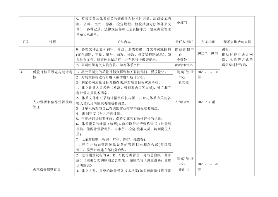 AAA测量管理体系推进计划表_第2页