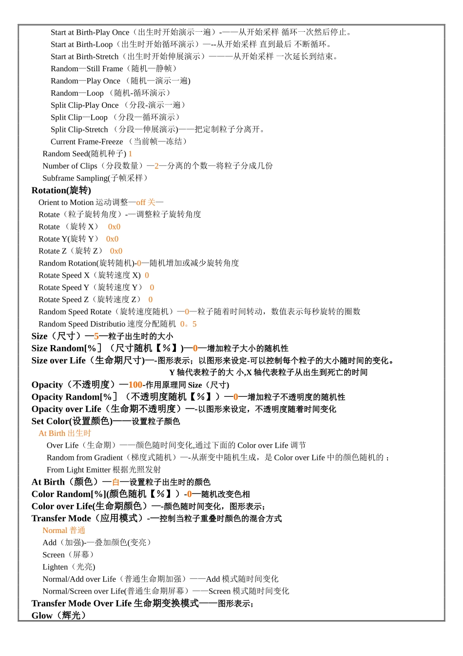 AE常用particular粒子中英文对照表_第3页