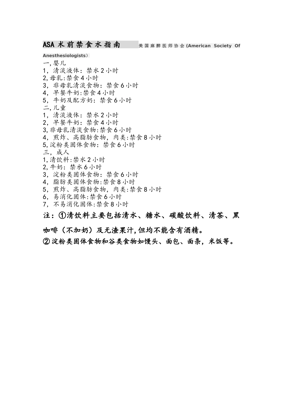 ASA术前禁食水指南_第1页