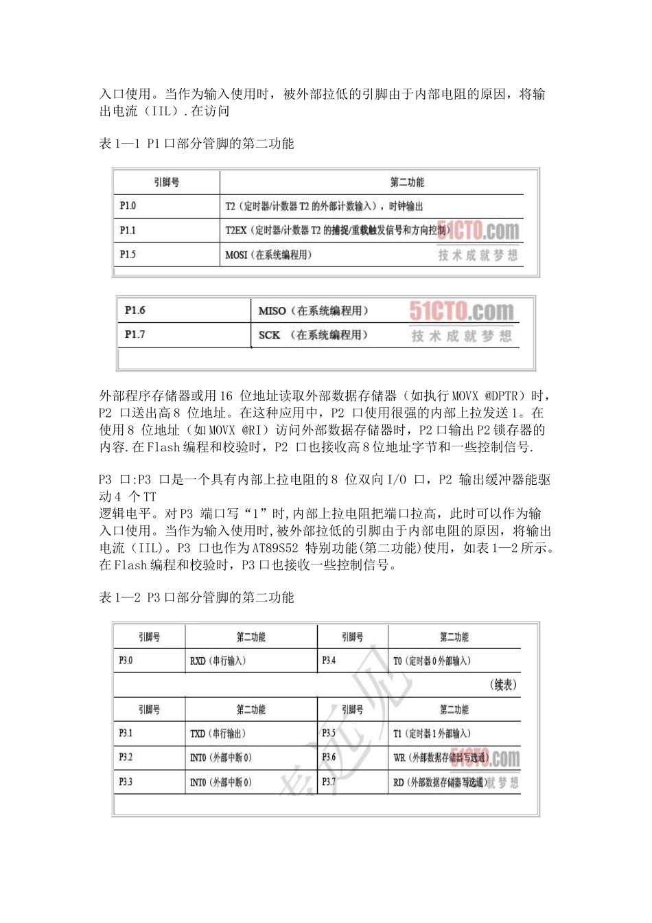 AT89S52-单片机的引脚图及各引脚功能说明_第3页