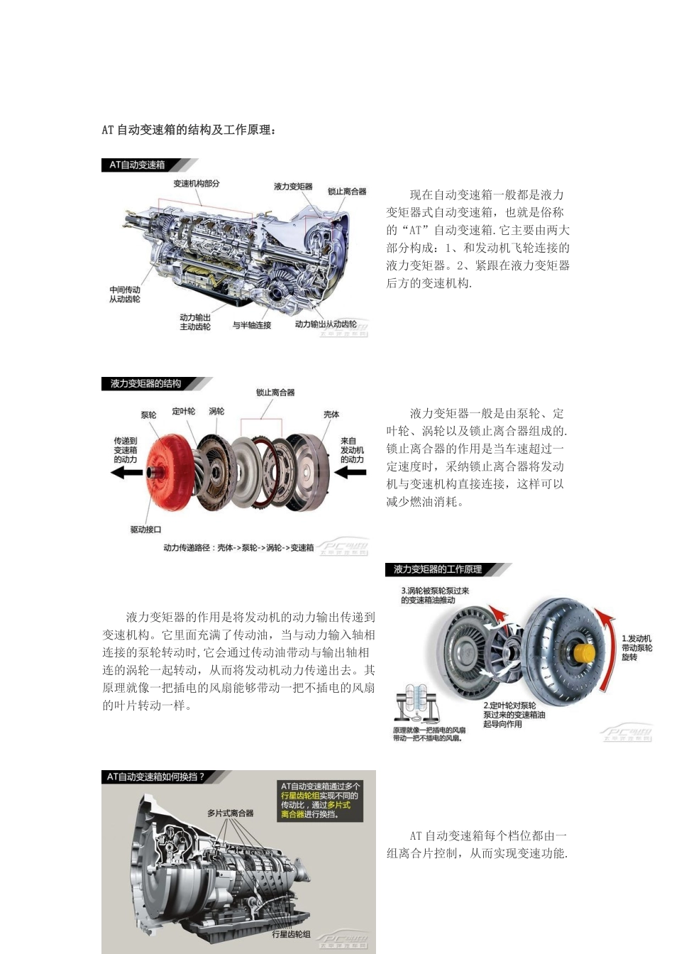 AT自动变速箱的结构及工作原理_第1页