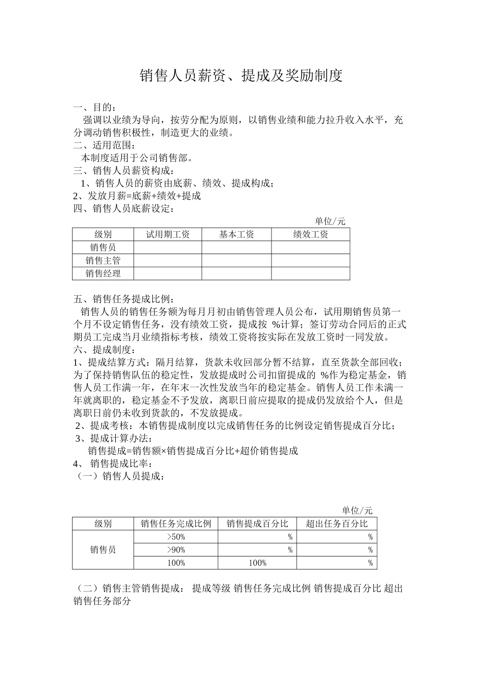 BD专员薪资及制度_第2页
