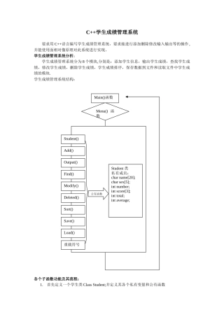 C++简单学生成绩管理系统