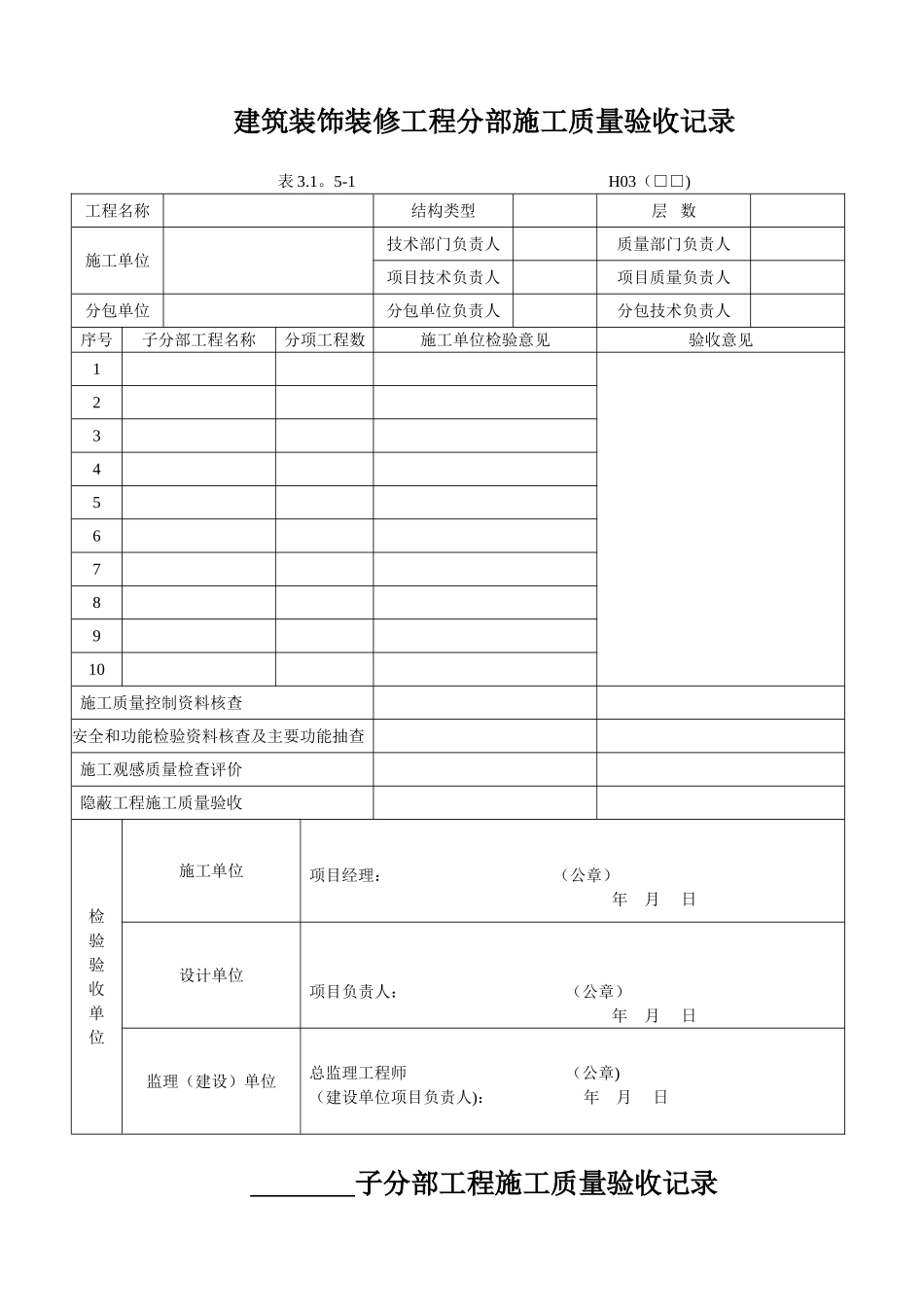 DB23地方标准黑龙江省建筑工程地方施工质量验收标准DB23-2025检验批质检表格表格_第2页
