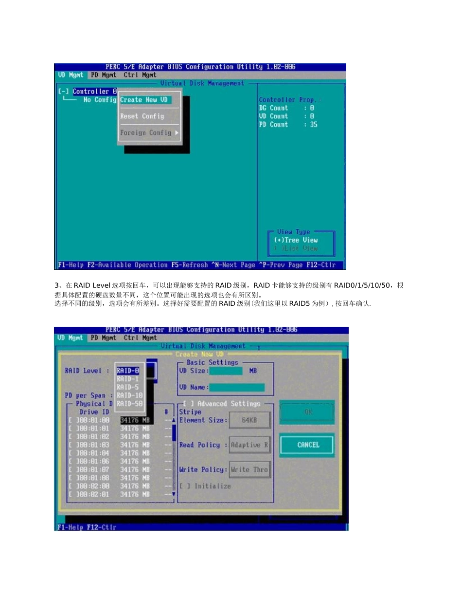 Dell服务器磁盘阵列配置手册_第2页