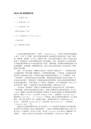 EBS系统组织架构讲解