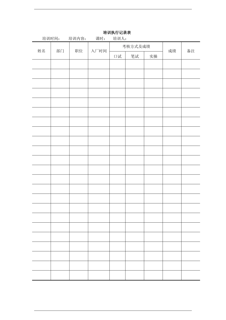 HACCP体系部分记录表格样式_第2页