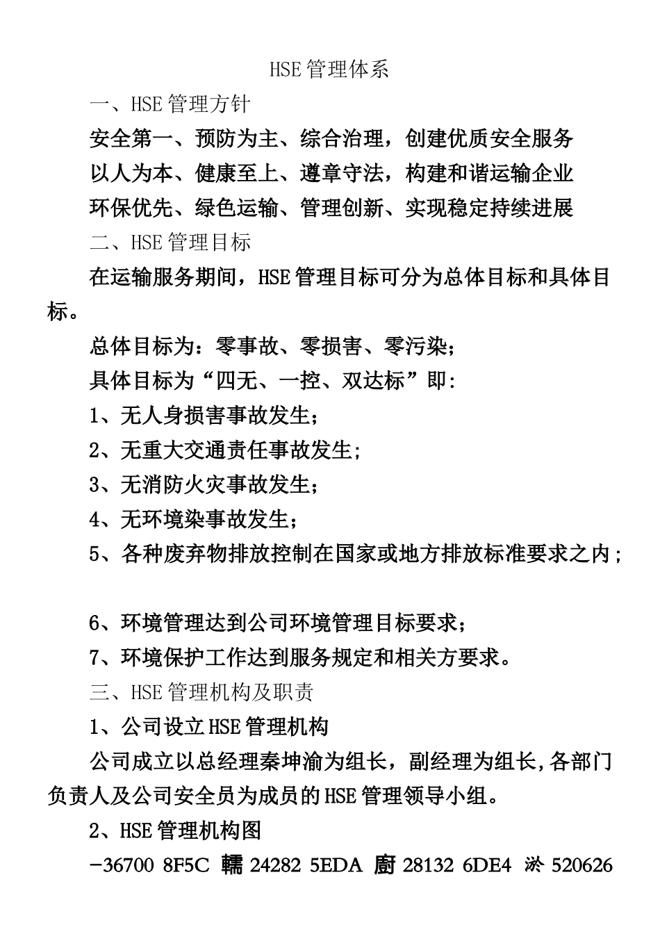 HSE管理机构及职责_第1页