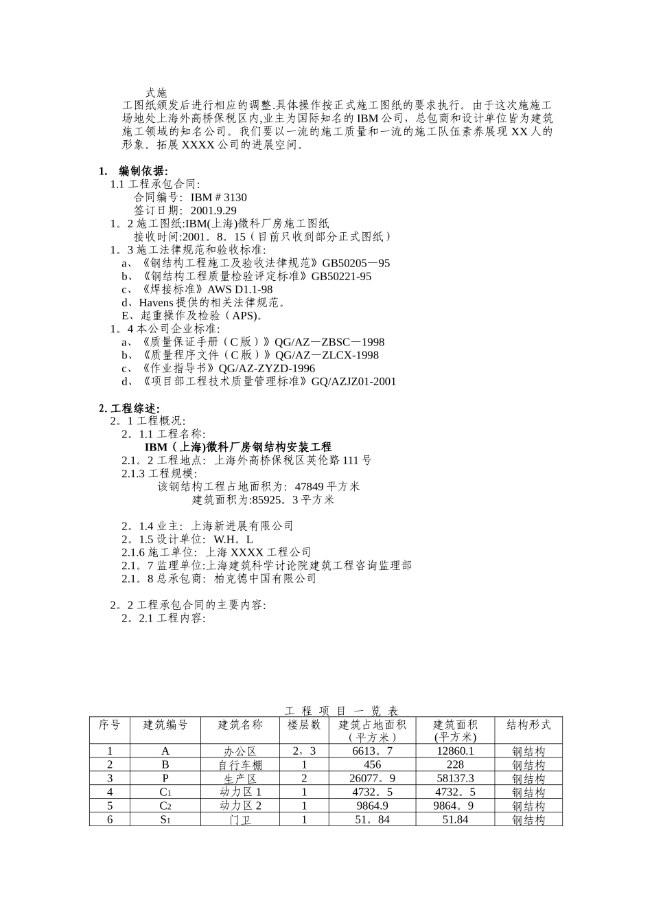 IBM微科厂房钢结构安装工程_第2页