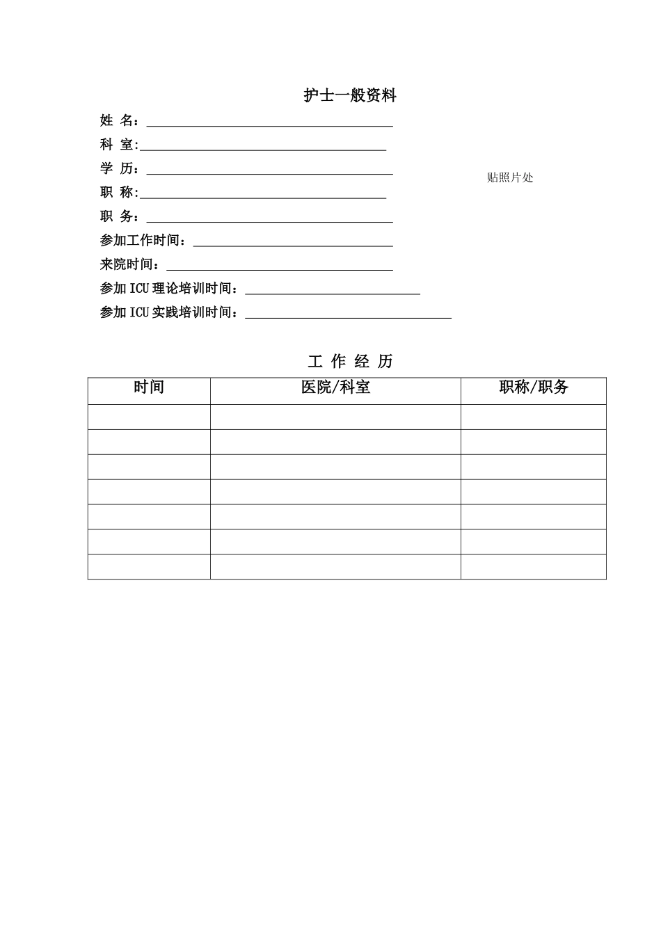 ICU专科护士培训与考核手册_第3页