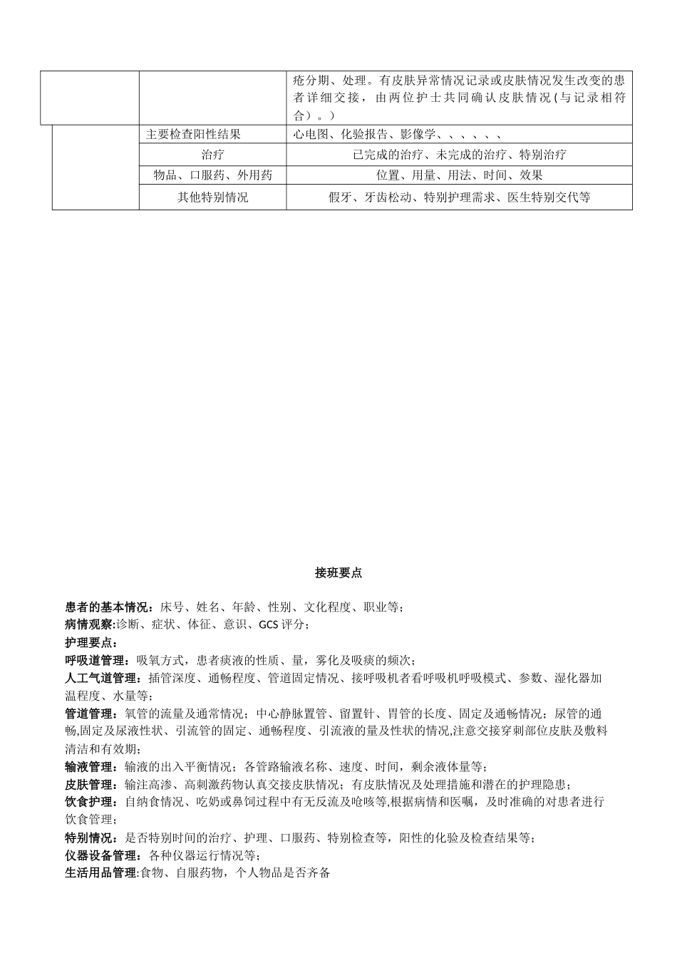 ICU交接班流程及要求_第3页