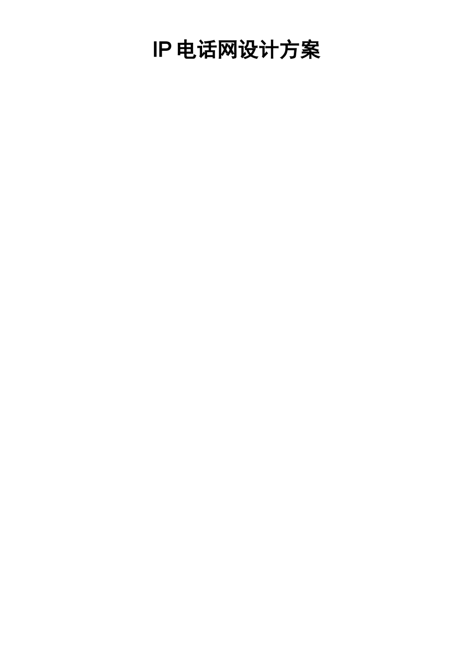IP电话网设计方案_第1页
