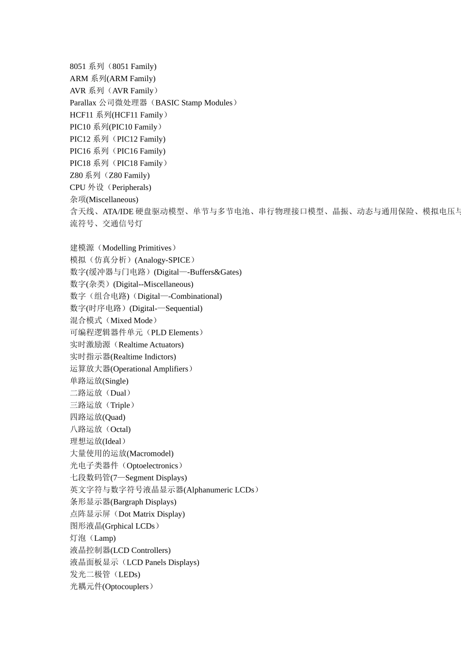 ISIS-7-Professional元件库列表及中英文对照整理版_第3页