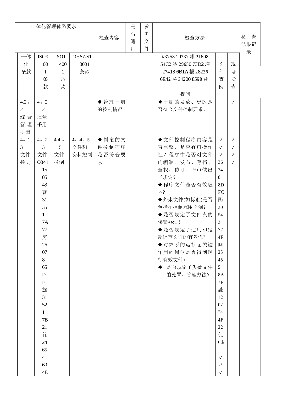 ISO9001-2025-ISO14001-OHSAS18001质量、环境、职业健康三体系内审检查表_第3页
