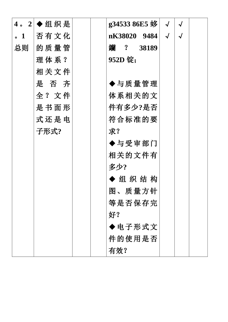 iso9001质量管理体系审核通用检查表_第2页