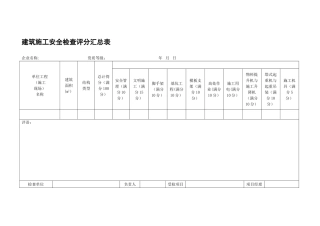 JGJ59--2025新标准建筑施工安全检查评分表全套