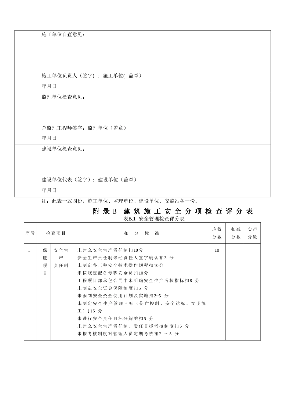 JGJ59-2025附录B-建筑施工安全分项检查评分表_第2页