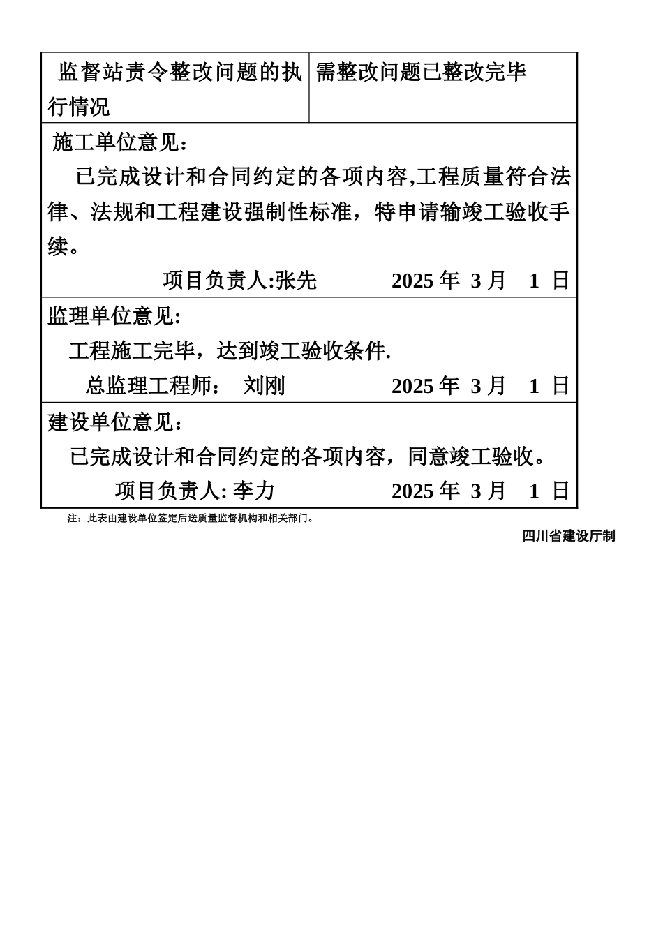 JS-002-工程竣工验收告知单_第2页