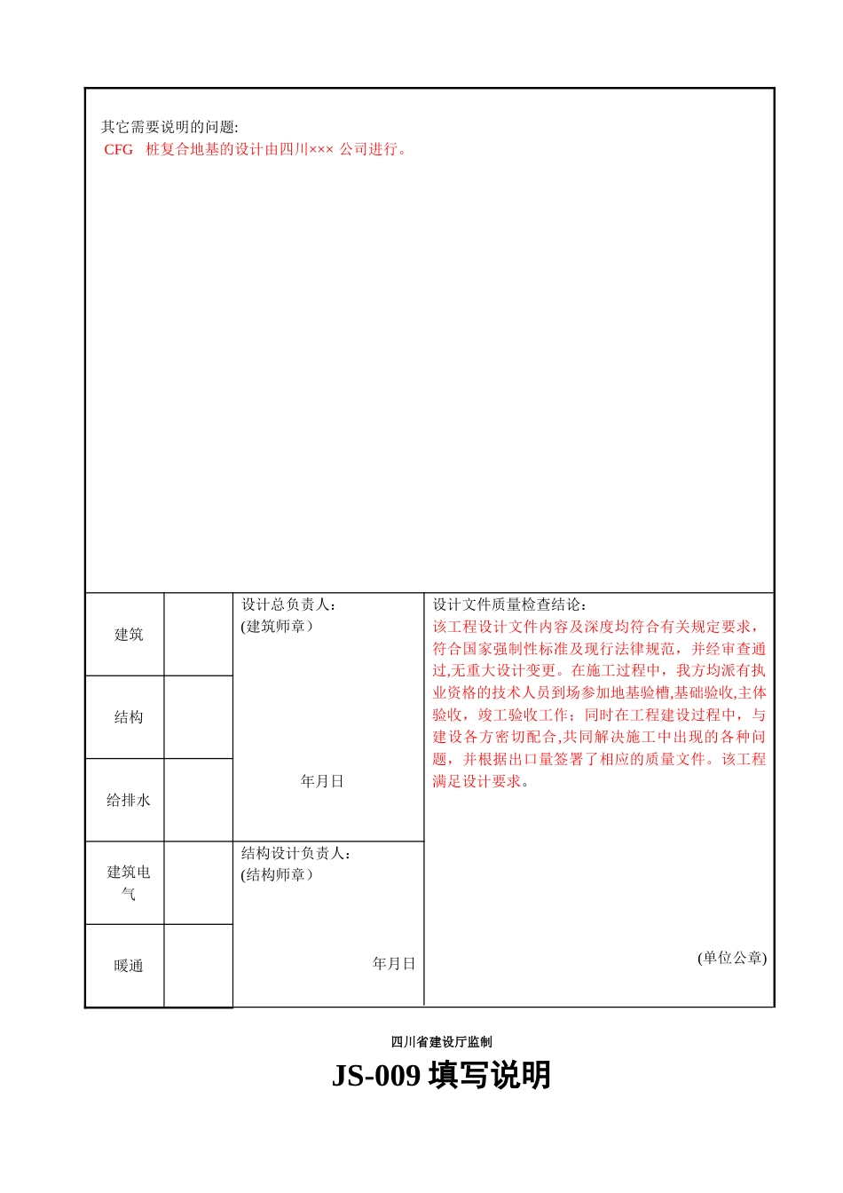 JS-009房屋建筑和市政基础设施工程设计质量检查报告_第3页