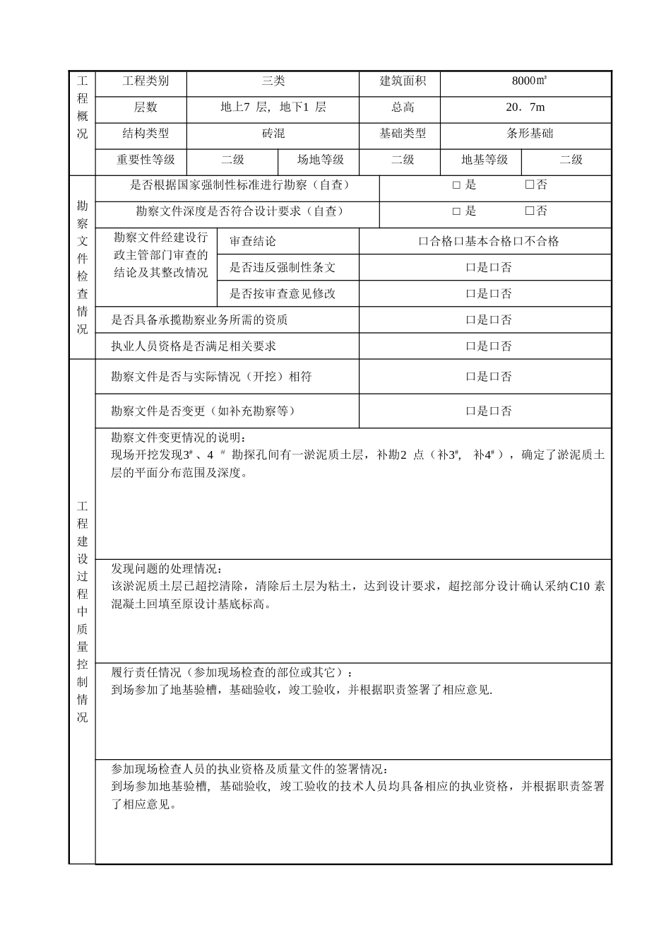 JS-008房屋建筑和市政基础设施工程勘察文件质量检查报告_第2页