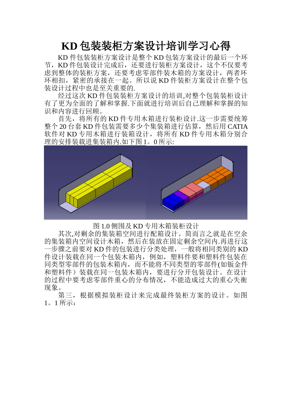 KD包装装柜方案设计培训学习心得_第1页