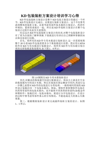 KD包装装柜方案设计培训学习心得