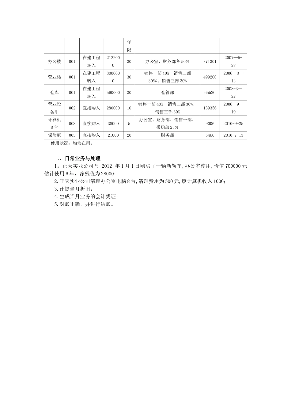 KIS-第9章-固定资产核算案例数据_第2页