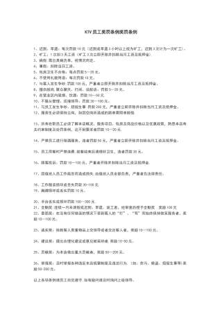 KTV员工奖罚条例奖罚条例