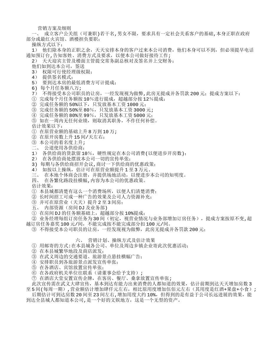 KTV营销方案及细则_第1页