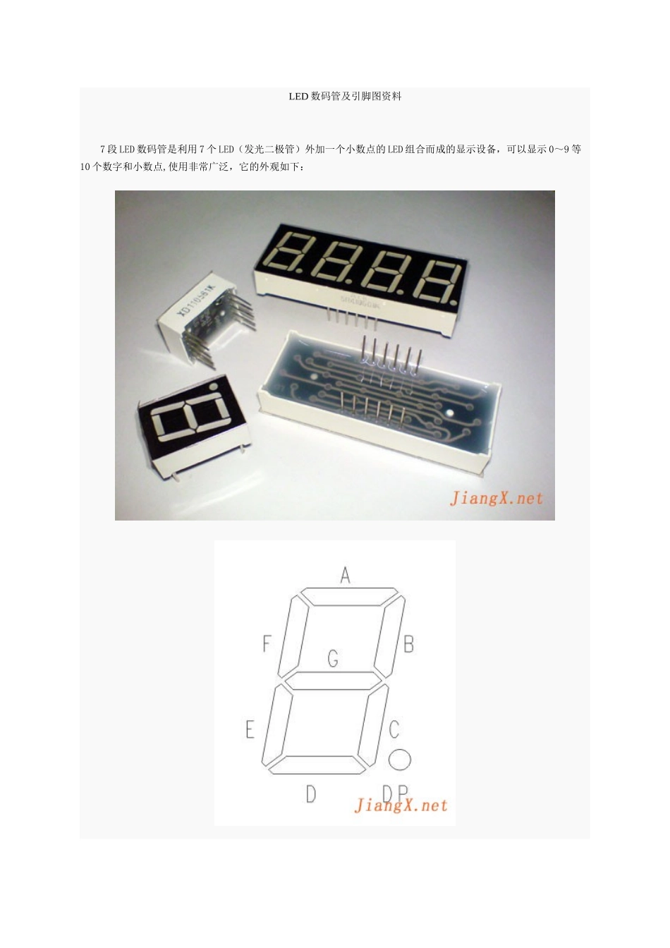 LED数码管及引脚图资料_第1页