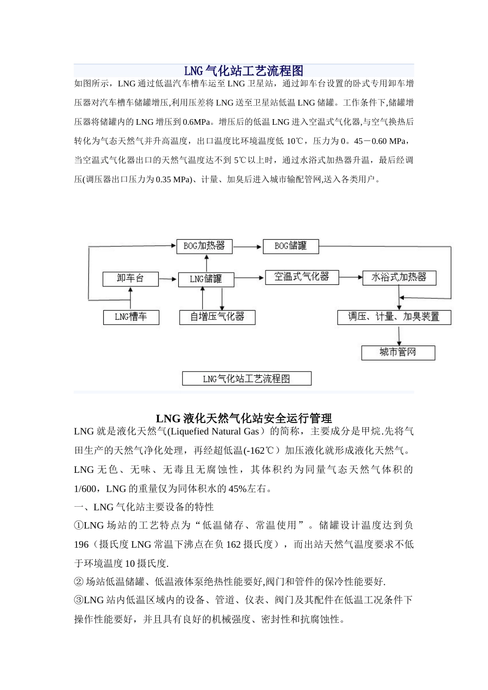 LNG气化站工艺流程图_第1页