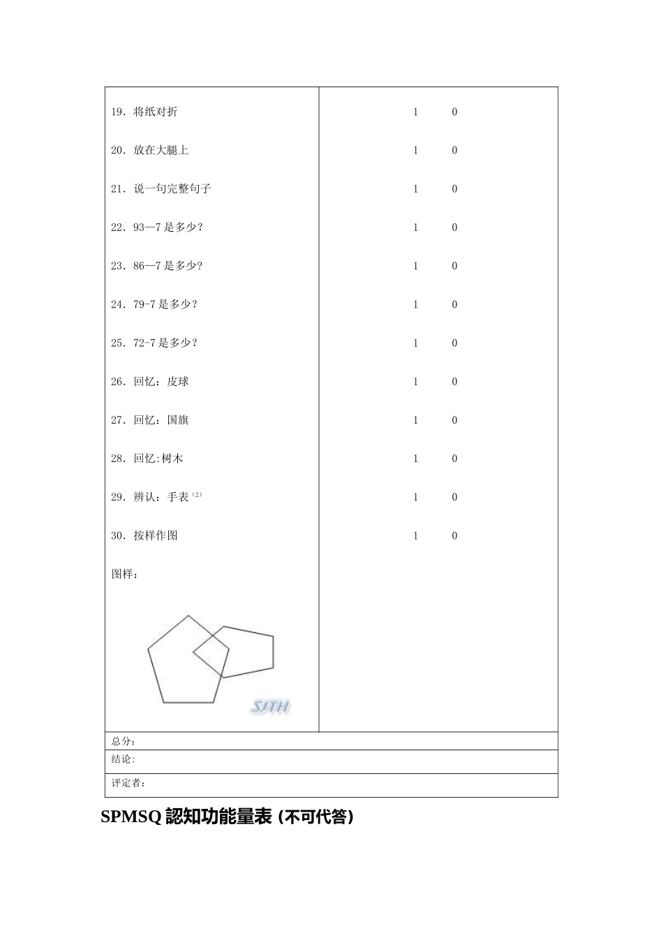 LOTCA认知功能评定量表评分标准_第3页